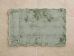 ALFOMBRA BAÑO ANTIDESLIZANTE PELO VERDE