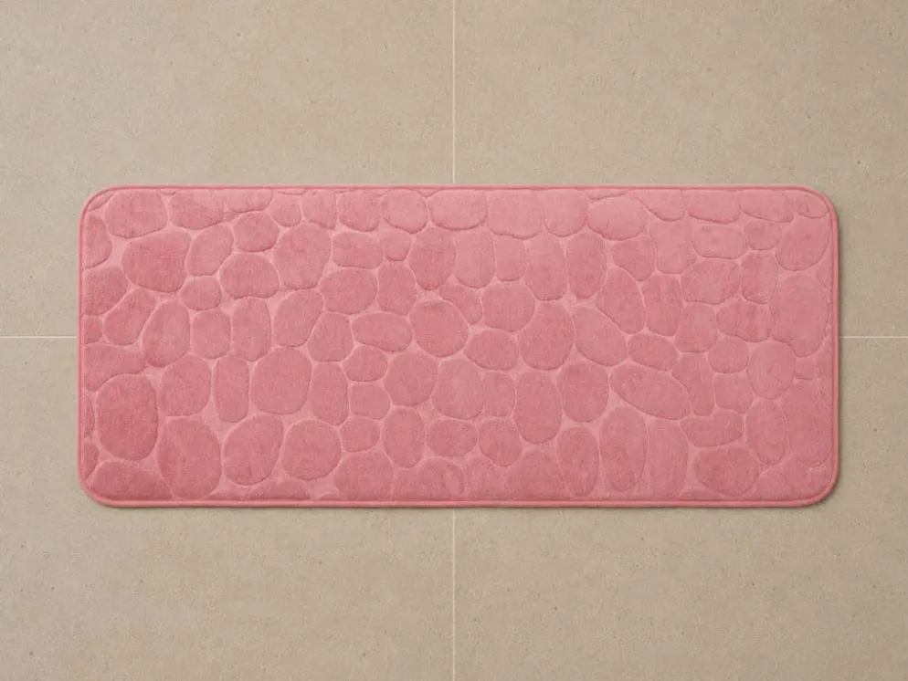 ALFOMBRA BAÑO FORMA ROSA 120X50CM