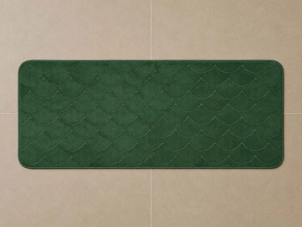 ALFOMBRA BAÑO FORMA VERDE 120X50CM