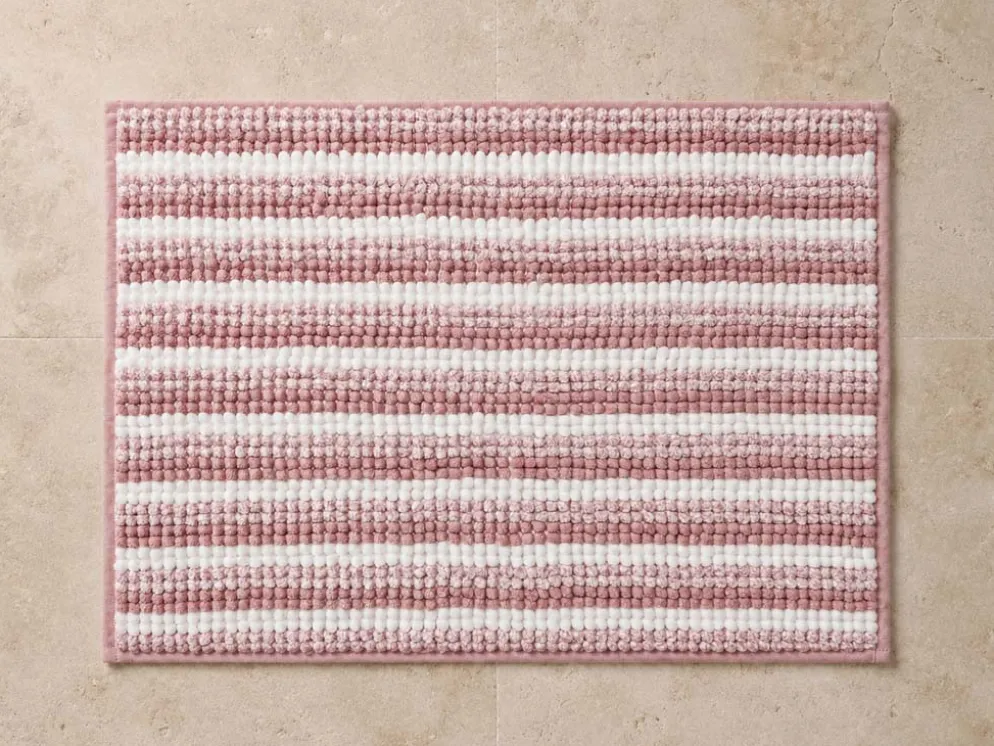 ALFOMBRA BAÑO 60X40 ANTIDESLIZANTE CHENILLA ROSA