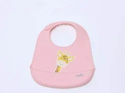 BABERO JIRAFA ROSA SILICONA