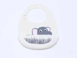 BABERO SILICONA BLANCO ANIMALES