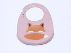 BABERO SILICONA ROSA ANIMALES
