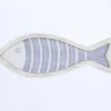 BANDEJA DECORACION MADERA PEZ GRIS 30X11X3