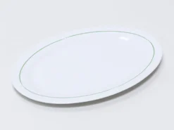 BANDEJA OVAL LINE VERDE 30X21CM
