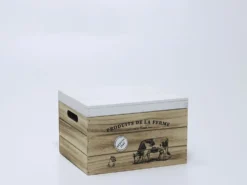 BAUL MADERA GRANJA NATURAL 30X25X19CM