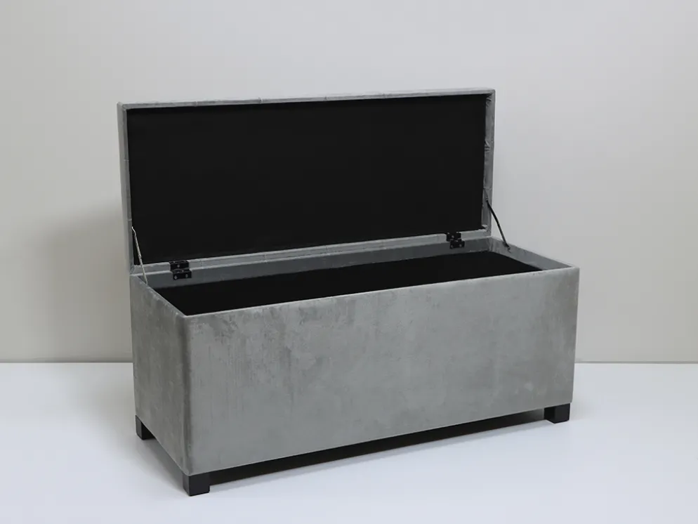 BAUL PIE DE CAMA GRIS CLARO 110x45x44cm