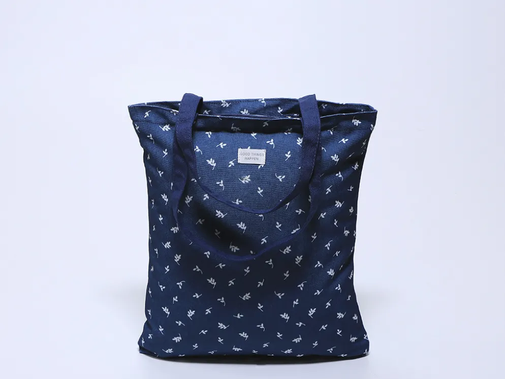 BOLSA CON CREMALLERA BRIDGET FLOR AZUL