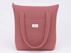 BOLSO ALGODON ROSA VIEJO ACOLCHADO CREMALLERA