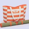 BOLSO PLAYA CON ESTERILLA RAYAS NARANJA