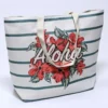BOLSO PLAYA 50X38CM RAYAS VERDE