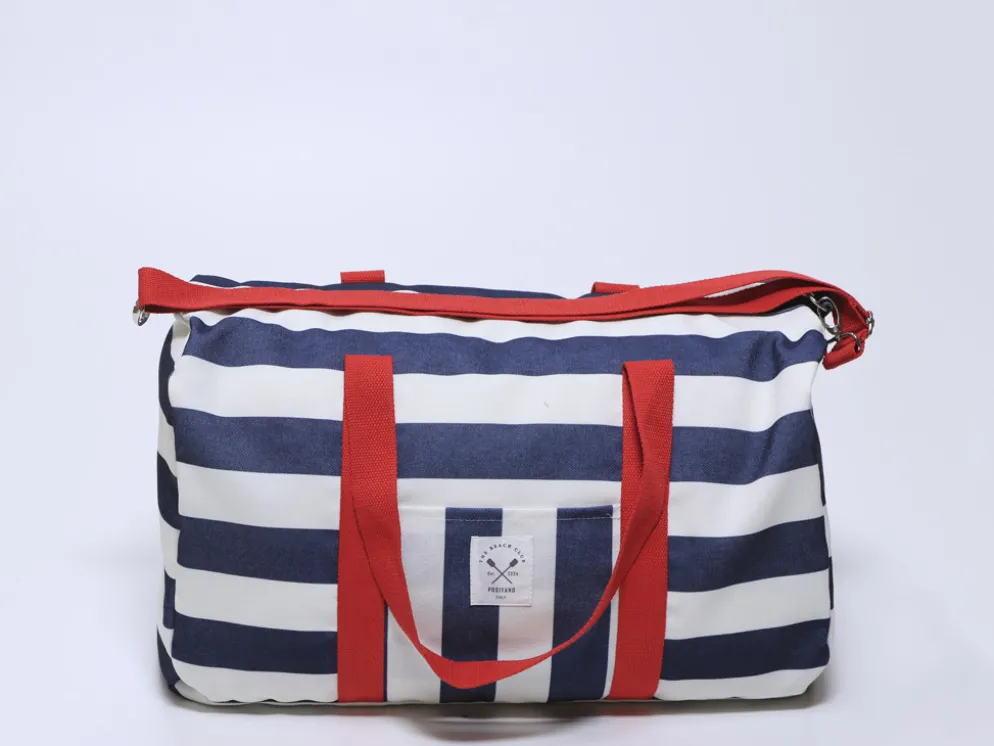 BOLSO VIAJE BORA RAYAS AZULES