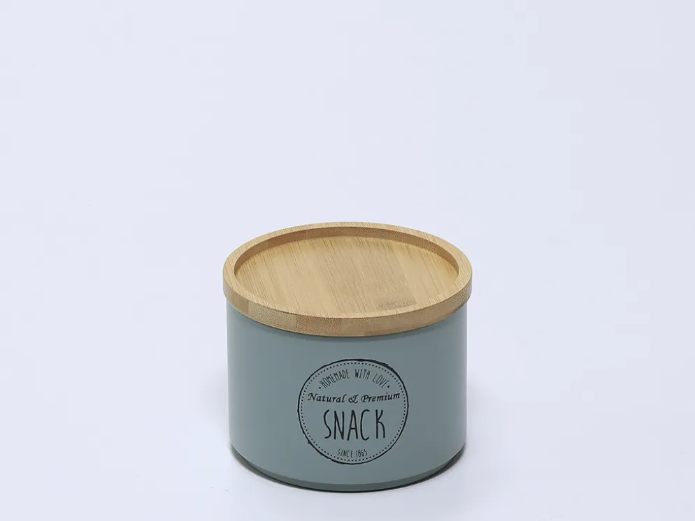 BOTE APILABLE TAPA BAMBU VERDE SNACK