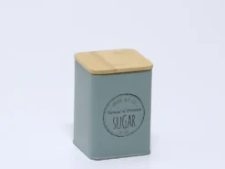 BOTE AZUCAR TAPA BAMBU VERDE MENTA