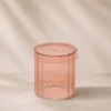 BOTE CRISTAL CON TAPA CORAL