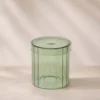 BOTE CRISTAL CON TAPA VERDE