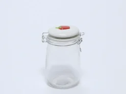 BOTE CRISTAL TAPA PIMIENTO CERAMICA 1000ML