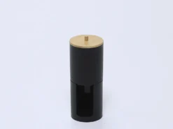 BOTE DOBLE PLASTICO TAPA BAMBU NEGRO