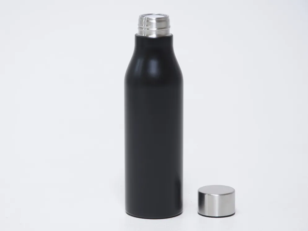 BOTELLA TERMO INOX NEGRO 500ML