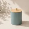 BOTE PLASTICO TAPA BAMBU MENTA