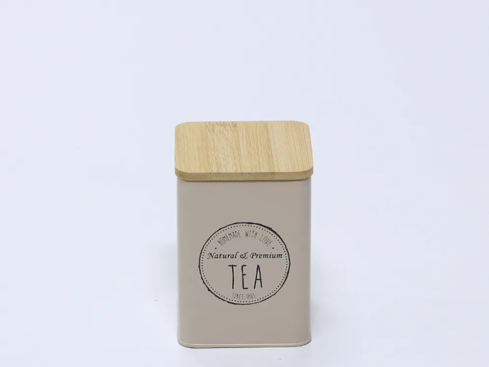 BOTE TE TAPA BAMBU BEIGE