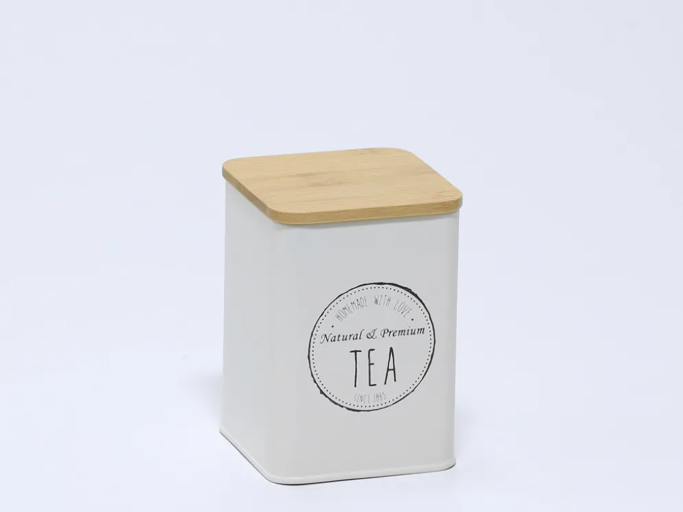 BOTE TE TAPA BAMBU CREMA