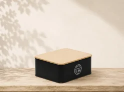 CAJA 6 HUECOS TE TAPA BAMBU NEGRO