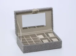 CAJA JOYERO 25CM GRIS