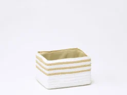 CAJA LINE 20X15X12CM BLANCO/TOSTADO