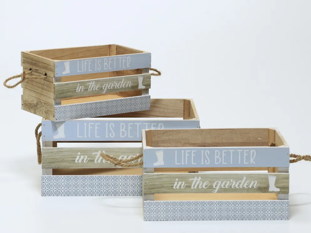 CAJA MADERA CON ASA PEQUEÑO 26X14X16CM