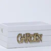 CAJA MADERA GARDEN BLANCA 21X11X10CM