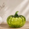 CALABAZA CRISTAL LED 13CM VERDE