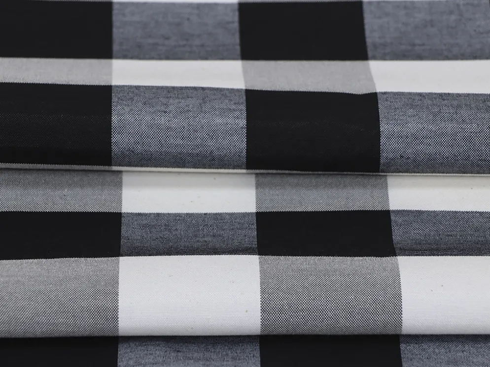 CAMINO MESA VICHY 45X150CM NEGRO/CRUDO