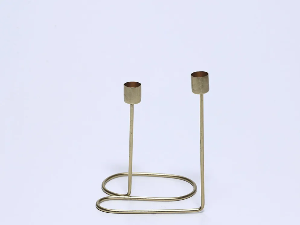 CANDELABRO DORADO DOBLE A