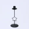 CANDELABRO NEGRO ESTRELLA 21CM