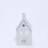 CASA METAL PARA VELA 18CM NIEVE