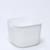 CESTA BLANCA CALADA 18X12X24CM