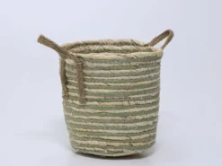 CESTA CUERDA VERDE/NATURAL GRANDE