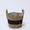 CESTA LIVING NATURAL/NEGRO Ø26X20CM
