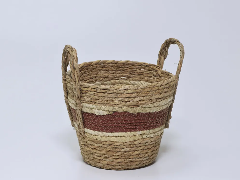 CESTA MARRON/NATURAL PEQUEÑO