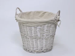 CESTA MIMBRE BLANCO Ø44X44XØ44CM