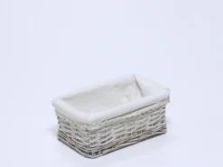 CESTA MIMBRE MINI BLANCA
