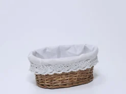 CESTA OVAL NATURAL PEQUEÑA 29X12.5X18CM