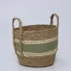 CESTA VERDE/NATURAL MEDIANA Ø28X23CM