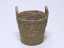 CESTO CONICO ESPARTO CON ASA GRANDE Ø25X24+8CM