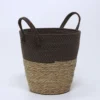 CESTO CUERDA C/ASA MARRON/NATURAL Ø30X30CM