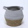 CESTO FIBRA Y ALGODON GRIS GRANDE