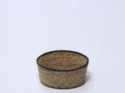 CESTO NATURAL REDONDO 20CM BORDE NEGRO
