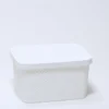 CESTO PLASTICO BLANCO CON TAPA 7 LITROS