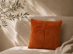 COJIN CALABAZA 45X45 TEJA